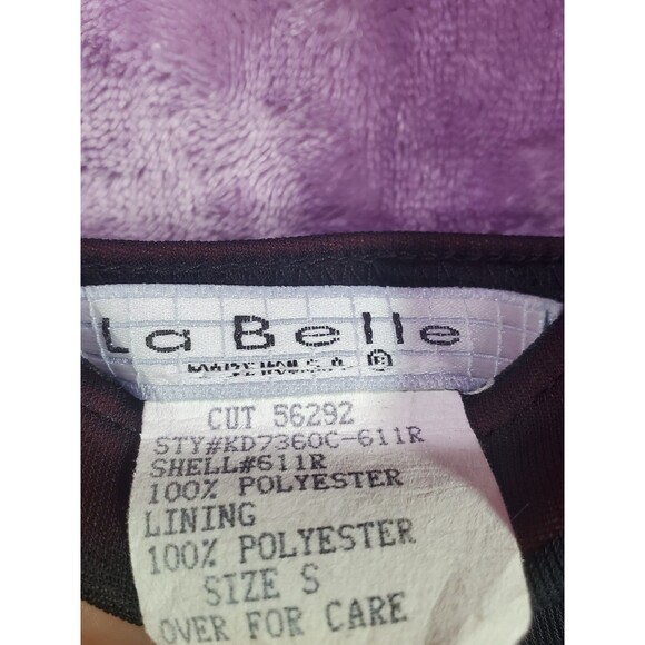 La Belle Dress Vintage Burgundy Frilly Ruffle Ruched Dance Prom Y2K Goth Flower - Picture 7 of 9